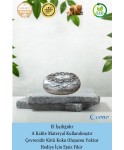 Gümüş Eskitme Mumluk Şamdan İnce Mum Uyumlu Donut Model